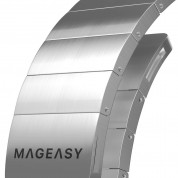 Mageasy Maestro M Magnetic Strainless Steel Band - стоманена, неръждаема каишка за Apple Watch 42мм, 44мм, 45мм, Ultra 49мм (сребрист) 3