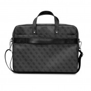 Guess 4G PU Triangle Logo Laptop Bag - луксозна дизайнерска чанта с дръжки и презрамка за преносими компютри до 16 инча (черен) 2