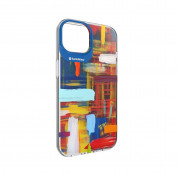 SwitchEasy Artist Impasto Case - дизайнерски хибриден удароустойчив кейс за iPhone 14 Plus (шарен)  2