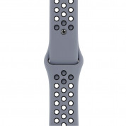 Apple Watch Nike Sport Band - оригинална силиконова каишка за Apple Watch 42мм, 44мм, 45мм, Ultra 49мм (сив-черен)