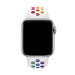 Apple Watch Nike Sport Band Pride Edition - оригинална силиконова каишка за Apple Watch 42мм, 44мм, 45мм, Ultra 49мм (бял-шарен)  3