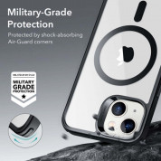ESR CH HaloLock MagSafe Case - хибриден удароустойчив кейс с MagSafe за iPhone 14, iPhone 13 (прозрачен-черен) 1