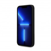 Guess Liquid Silicone Metal Logo Case - силиконов (TPU) калъф за iPhone 14 Plus (черен)  3