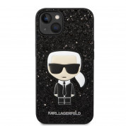 Karl Lagerfeld Glitter Flakes Ikonik Case Case for iPhone 14 (black) 1