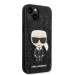 Karl Lagerfeld Glitter Flakes Ikonik Case - хибриден удароустойчив кейс за iPhone 14 (черен) 3