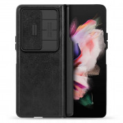Nillkin Qin Pro Case - кожен калъф за Samsung Galaxy Z Fold 4 (черен) 1