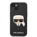 Karl Lagerfeld Liquid Silicone Karl Head Case - дизайнерски силиконов кейс за iPhone 14 (черен) 2