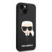Karl Lagerfeld Liquid Silicone Karl Head Case - дизайнерски силиконов кейс за iPhone 14 (черен) 3