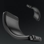 Tech-Protect Carbon Flexible TPU Case - тънък силиконов (TPU) калъф за Motorola Moto E22, Moto E22i (черен) 6