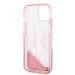 Karl Lagerfeld Liquid Glitter Big KL Logo Case - дизайнерски кейс с висока защита за iPhone 14 (прозрачен-розов) 5