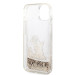 Karl Lagerfeld Liquid Glitter Choupette Eat Case - дизайнерски кейс с висока защита за iPhone 14 (прозрачен-златист) 5