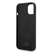 Karl Lagerfeld Liquid Silicone Karl Head Case - дизайнерски силиконов кейс за iPhone 14 Plus (черен) 4