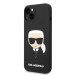Karl Lagerfeld Liquid Silicone Karl Head Case - дизайнерски силиконов кейс за iPhone 14 Plus (черен) 1