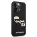 Karl Lagerfeld Karl and Choupette 3D Case - дизайнерски кейс с висока защита за iPhone 14 Pro (черен) 3