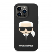 Karl Lagerfeld Liquid Silicone Karl Head Case for iPhone 14 Pro Max (black) 1