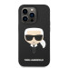 Karl Lagerfeld Liquid Silicone Karl Head Case - дизайнерски силиконов кейс за iPhone 14 Pro Max (черен) 2