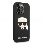 Karl Lagerfeld Liquid Silicone Karl Head Case for iPhone 14 Pro Max (black) 2