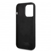 Karl Lagerfeld Liquid Silicone Karl Head Case - дизайнерски силиконов кейс за iPhone 14 Pro Max (черен) 4