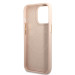 Guess PU 4G MagSafe Leather Hard Case - дизайнерски кожен кейс с MagSafe за iPhone 14 Pro (розов) 4