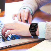 Tech-Protect Leatherfit Watch Band - кожена каишка от естествена кожа за Apple Watch 38мм, 40мм, 41мм (черен) 1