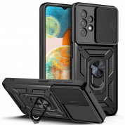 Tech-Protect CamShield Pro Hard Case - хибриден удароустойчив кейс с пръстен против изпускане за Samsung Galaxy A23 5G (черен)