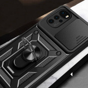 Tech-Protect CamShield Pro Hard Case - хибриден удароустойчив кейс с пръстен против изпускане за Motorola Moto G22, E32, E32s (черен) 4