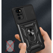 Tech-Protect CamShield Pro Hard Case - хибриден удароустойчив кейс с пръстен против изпускане за Motorola Moto G22, E32, E32s (черен) 2