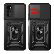 Tech-Protect CamShield Pro Hard Case - хибриден удароустойчив кейс с пръстен против изпускане за Motorola Moto G22, E32, E32s (черен) 1
