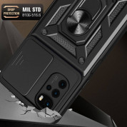Tech-Protect CamShield Pro Hard Case - хибриден удароустойчив кейс с пръстен против изпускане за Motorola Moto G22, E32, E32s (черен) 5