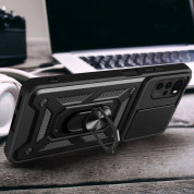 Tech-Protect CamShield Pro Hard Case - хибриден удароустойчив кейс с пръстен против изпускане за Motorola Moto G22, E32, E32s (черен) 3