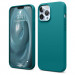 Elago Soft Silicone Case - силиконов (TPU) калъф за iPhone 13 Pro Max (тъмнозелен) 1