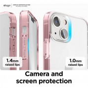 Elago Hybrid Case - хибриден удароустойчив кейс за iPhone 13 (прозрачен-розов) 2