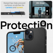 Spigen Liquid Air Case - силиконов (TPU) калъф с висока степен на защита за iPhone 14 (черен) 10