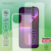 4smarts 360° Starter Set X-Pro Glass - тънък силиконов кейс и стъклено защитно покритие за дисплея на iPhone 14 Plus (прозрачен) 10