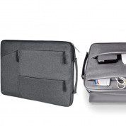 Tech-Protect Pocket Laptop Sleeve 14 - елегантен калъф с цип за а MacBook Air 13, MacBook Pro 13, MacBook Pro 14 и лаптопи до 14 инча (тъмносив) 4