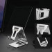Tech-Protect Z10 Universal Aluminum Foldable Stand - сгъваема алуминиева поставка за мобилни телефони, таблети и лаптопи до 12 инча (сребрист) 9