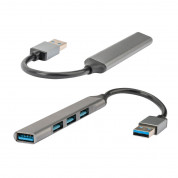 4smarts 4in1 USB-A 4-port USB Hub - 4-портов USB-A хъб за компютри и лаптопи (тъмносив)  2