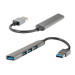 4smarts 4in1 USB-A 4-port USB Hub - 4-портов USB-A хъб за компютри и лаптопи (тъмносив)  3