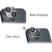 4smarts StyleGlass Camera Lens Protector - 2 броя предпазни плочки за камерата на iPhone 14, iPhone 14 Plus (тъмносив и прозрачен) 1
