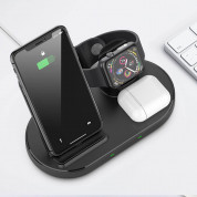 Tech-Protect W55 3in1 Wireless Charging Station - док станция и поставка за безжично зареждане на Qi съвместими устройства, Apple Watch и Apple AirPods (черен) 5