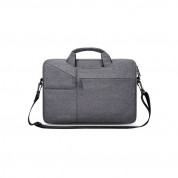 Tech-Protect PocketBag Laptop Bag 16 - елегантна чанта с дръжки и презрамка за MacBook Pro 15 и преносими компютри до 16 инча (тъмносив)
