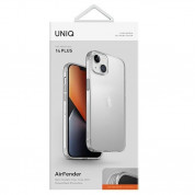 Uniq AirFender Slim Flexible Case - удароустойчив силиконов (TPU) калъф за iPhone 14 Plus (прозрачен) 7