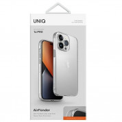 Uniq AirFender Slim Flexible Case - удароустойчив силиконов (TPU) калъф за iPhone 14 Pro (прозрачен) 7