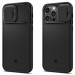 Spigen Optik Armor MagFit MagSafe Case - тънък качествен силиконов (TPU) калъф с капак за камерата с MagSafe за iPhone 14 Pro Max (черен) 4