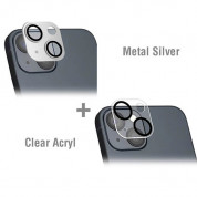 4smarts StyleGlass Camera Lens Protector for iPhone 14, iPhone 14 Plus (silver and clear)