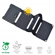 4smarts Foldable Solar Panel VoltSolar 40W with USB-A, USB-C and DC Connector (black)