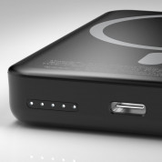 Dudao Magnetic Wireless Power Bank 5000 mAh 10W - безжична преносима външна батерия с USB-C вход за iPhone с Magsafe (черен) 6