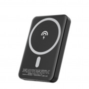 Dudao Magnetic Wireless Power Bank 5000 mAh 10W - безжична преносима външна батерия с USB-C вход за iPhone с Magsafe (черен) 4