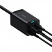 Baseus GaN 3 Pro Charger 100W (CCGP000101) - захранване за ел. мрежа за лаптопи, смартфони и таблети с 2xUSB-A и 2xUSB-C изходи с технология за бързо зареждане и USB-C кабел (черен) 6