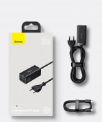 Baseus GaN 3 Pro Charger 100W (CCGP000101) - захранване за ел. мрежа за лаптопи, смартфони и таблети с 2xUSB-A и 2xUSB-C изходи с технология за бързо зареждане и USB-C кабел (черен) 16